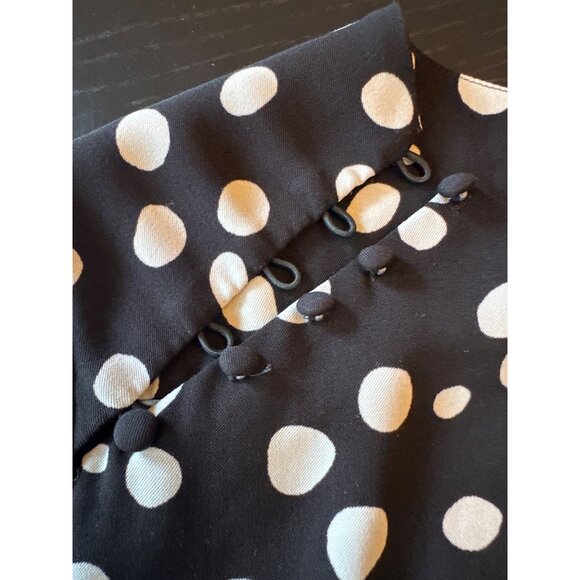 & Other Stories Black & White Polka Dot Blouse With Button Detail - Picture 2 of 7